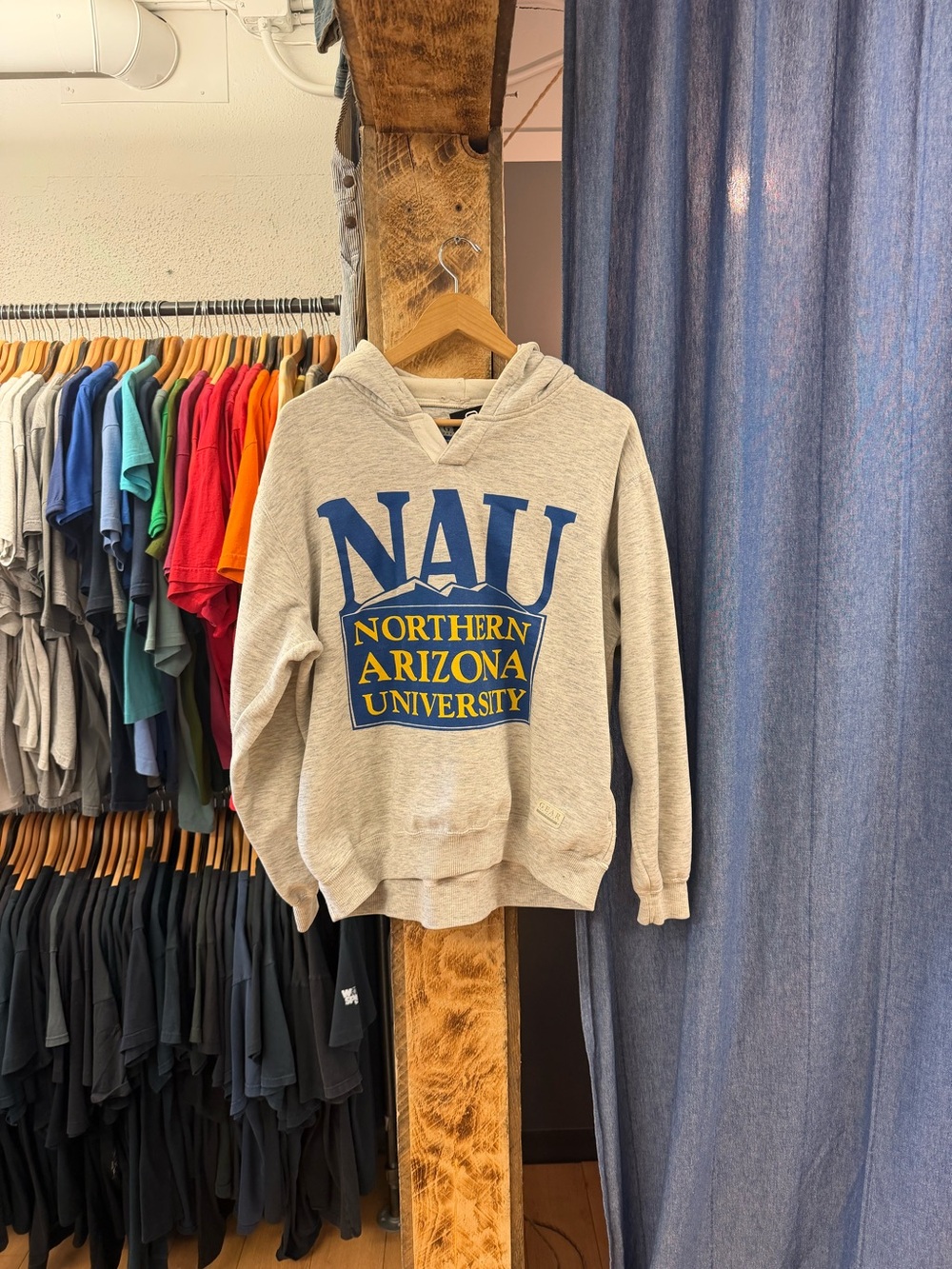 Vintage NAU Grey Hoodie Sweatshirt